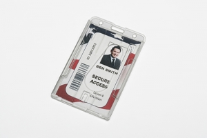 Clear Vertical Rigid Card Holder