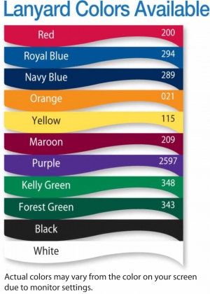 Lanyard Color Chart