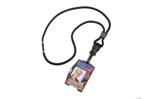 Dual Sided Rigid Card Holder w/Lanyard